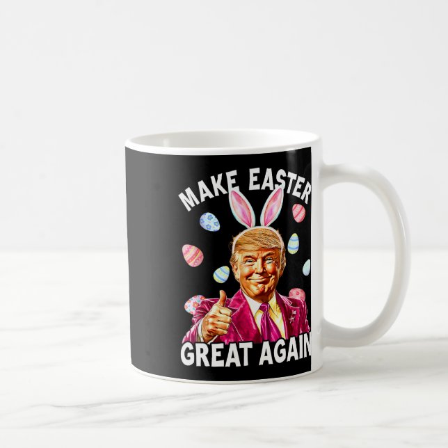 Gör påsken stor igen Kanin Vårjakt Ägg  Kaffemugg (Höger)