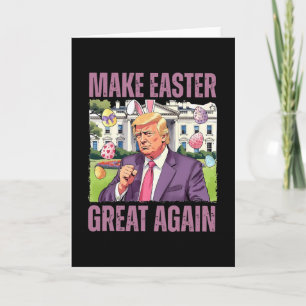Gör påsken stor igen rolig Trump kanin vår H Kort