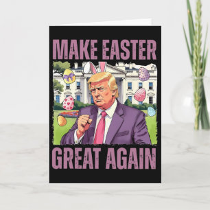 Gör påsken stor igen rolig Trump kanin vår H Kort