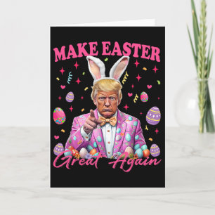 Gör påsken stor igen rolig Trump kanin vår H Kort