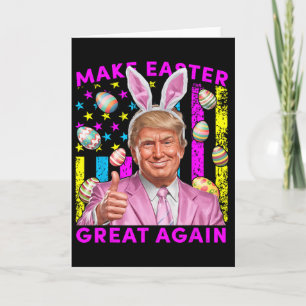Gör påsken stor igen rolig Trump kanin vår H Kort