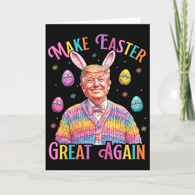 Gör påsken stor igen rolig Trump kanin vår H Kort (Framsida)