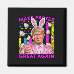 Gör påsken stor igen rolig Trump kanin vår H Magnet