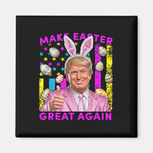 Gör påsken stor igen rolig Trump kanin vår H Magnet
