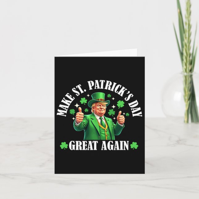 Gör Patricks Day Underbar igen till St. Patrick's Kort (Framsida)