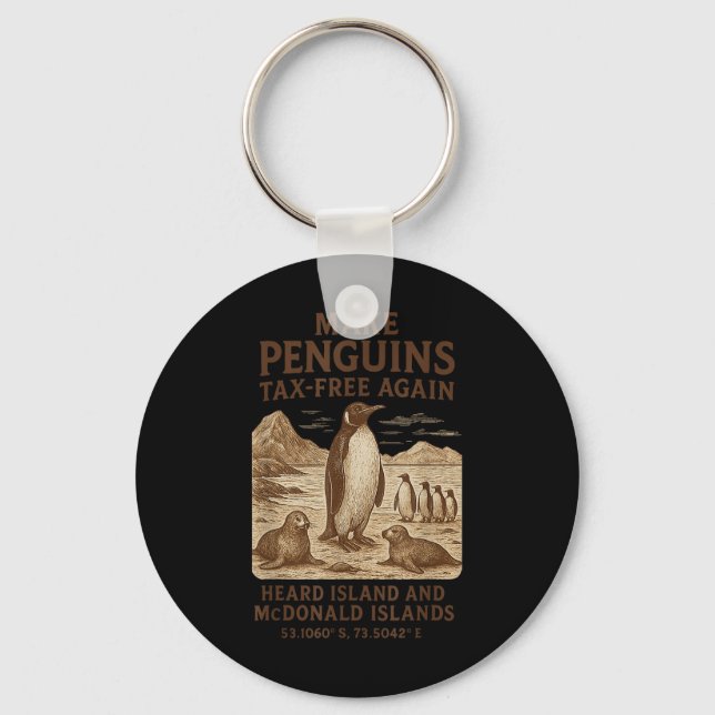Gör penguin skattefri igen - Resistera Penguins Ag Nyckelring (Framsida)