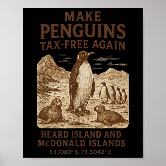Gör penguin skattefri igen - Resistera Penguins Ag Poster (Framsidan)