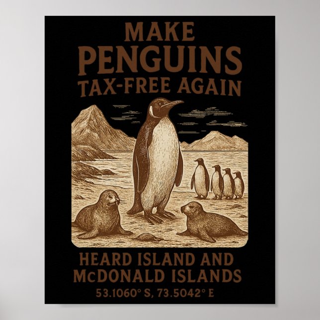 Gör penguin skattefri igen - Resistera Penguins Ag Poster (Framsidan)