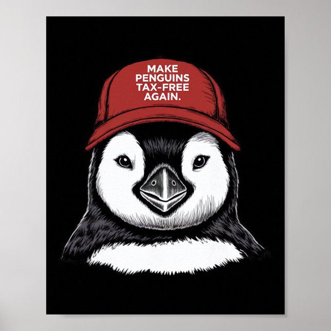 Gör penguin skattefri igen - Resistera Penguins Ag Poster (Framsidan)