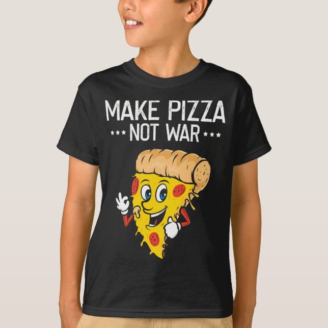 Gör Pizza, en fin snabbmatsost Crust Älskare T Shirt (Framsida)