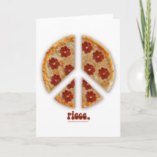 "Gör Pizza, inte krig" hälsningkort Kort