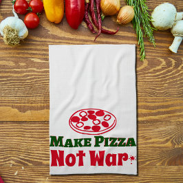 Gör Pizza inte Krig Kökshandduk
