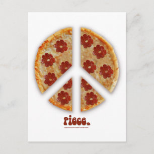 "Gör Pizza, inte krig" vykort
