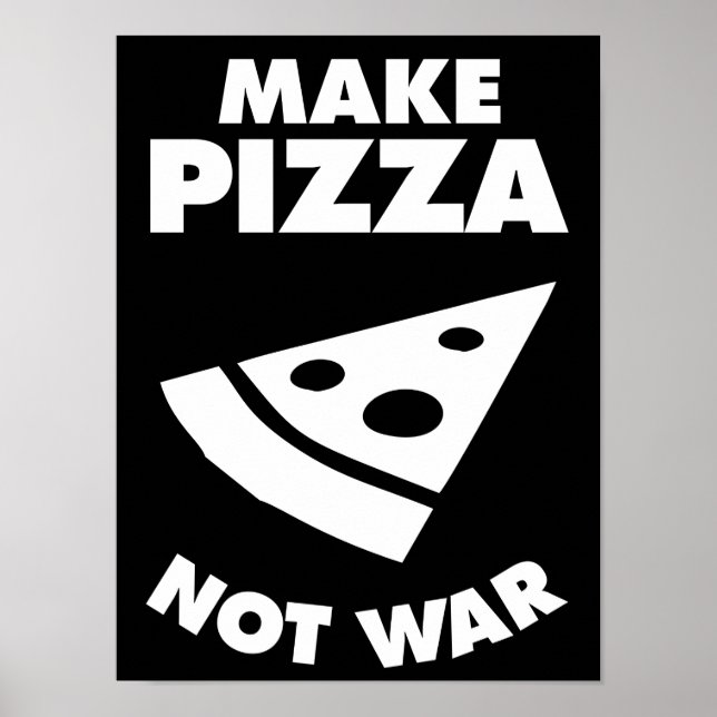 Gör Pizza till inte Krig Poster (Framsidan)