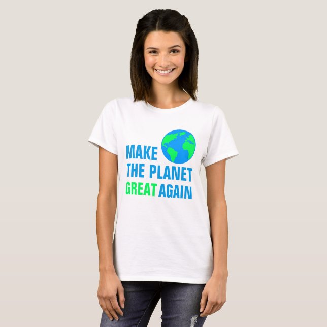Gör planeten Underbar igen T-shirt (Hel framsida)