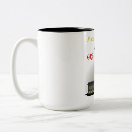 Gör planeten Underbar igen! UFO abduction Tee Två-Tonad Mugg