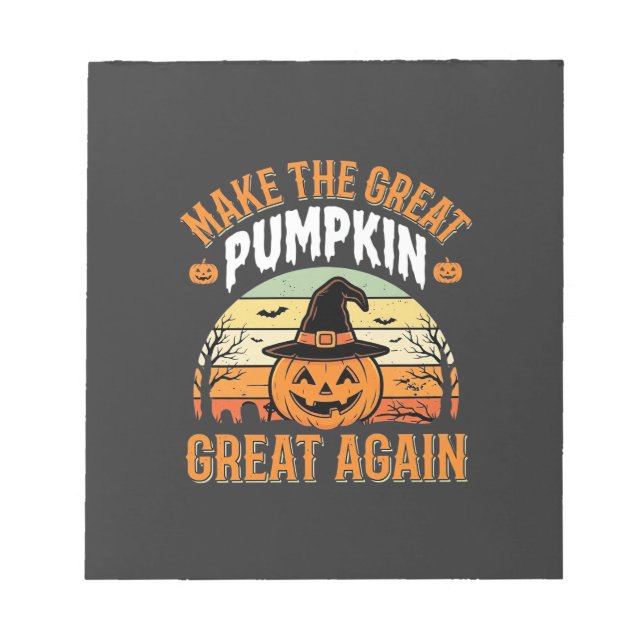 Gör Pumpan Stor Igen Halloween-design_1 Anteckningsblock (Framsida)