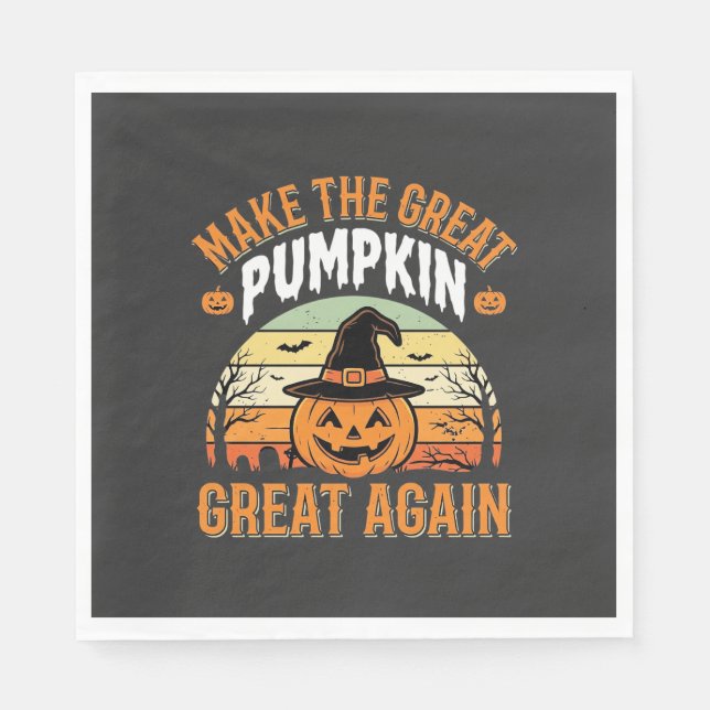 Gör Pumpan Stor Igen Halloween-design_1 Pappersservett (Framsidan)