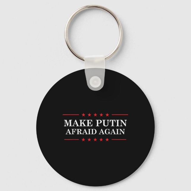 Gör Putin rädd igen - stödja Ukraina och sluta Nyckelring (Framsida)