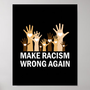 Gör rasism fel igen Anti-hatare Motstå Anti-trump Poster