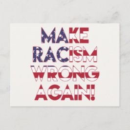Gör rasismen fel igen! Antirasismprotester Vykort