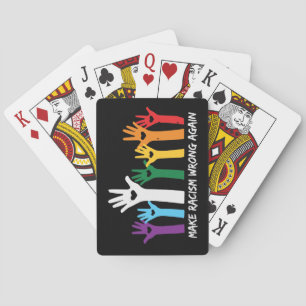 Gör rasismen felaktig, hjärtat Händer Casinokort