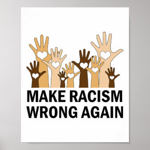 Gör rasismen felaktig igen, motarbeta hatmotstånde poster