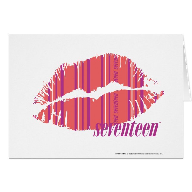 Gör rosa randar tunnare hälsningskort (Framsidan Horizontal)