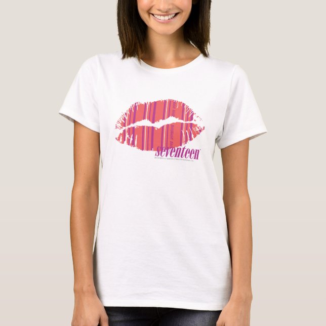Gör rosa randar tunnare tee shirt (Framsida)