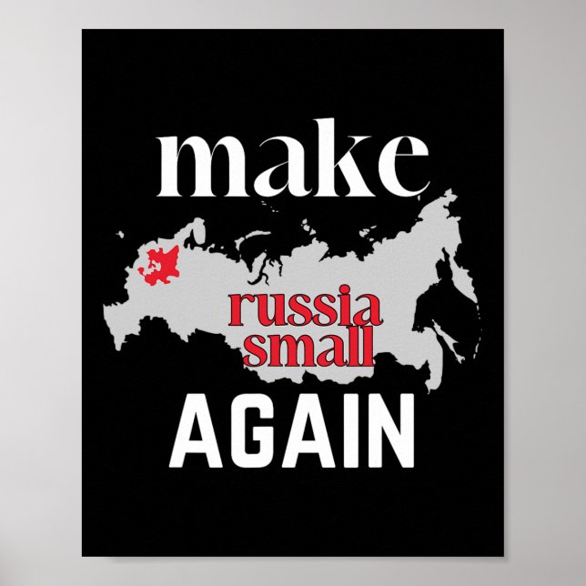 Gör Ryssland Liten Igen Ukrainas Flagga Färg Ryssl Poster (Framsidan)