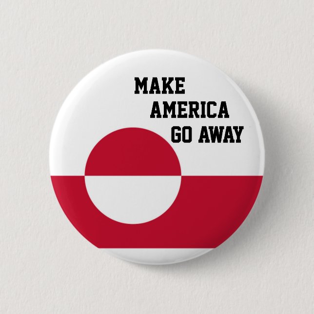 Gör så att Amerika försvinner - Grönlands flagga  Knapp (Framsida)