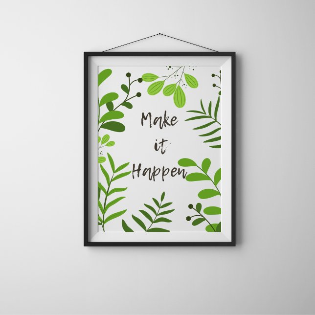 Gör så att motivation poster med botaniskt (Skapare uppladdad)