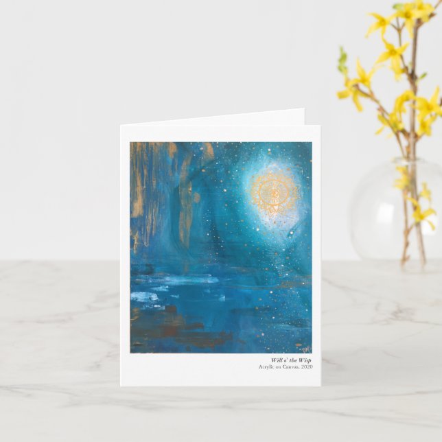 Gör så här när du öppnar det Wisp-mappade anteckni Kort (Gul blomma)