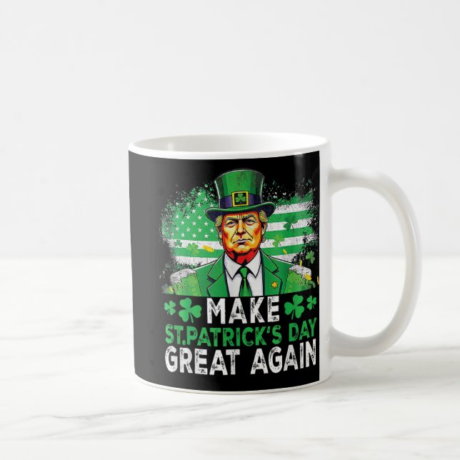 Gör Saint Patricks-dagen Underbar igen, USA flagga Kaffemugg (Höger)