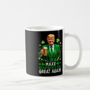 Gör Saint patrick's day Underbar igen till USA fla Kaffemugg