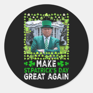 Gör Saint patrick's day Underbar igen till USA fla Runt Klistermärke