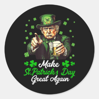 Gör Saint patrick's day Underbar igen till USA fla Runt Klistermärke
