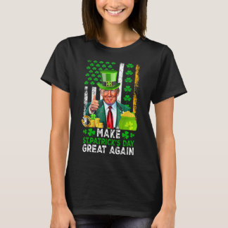 Gör Saint patrick's day Underbar igen till USA fla T Shirt