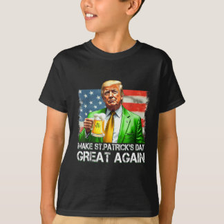 Gör Saint patrick's day Underbar igen till USA fla T Shirt