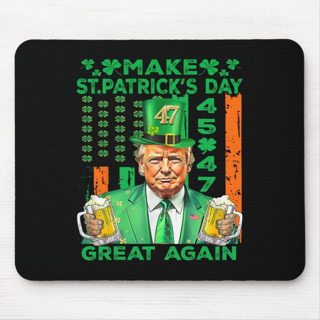 Gör Saint St patrick's day Underbar igen Flagga lu Musmatta (Framsidan)