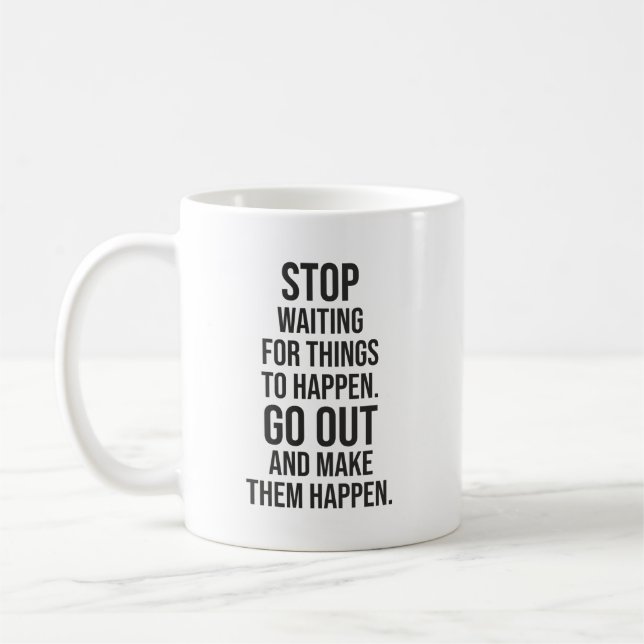 Gör Sak till verken - Gym, Hustle, Success, Inspir Kaffemugg (Vänster)