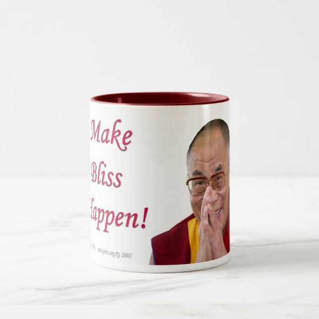 Gör salighet att hända! - Dalai Lama Två-Tonad Mugg (Center)