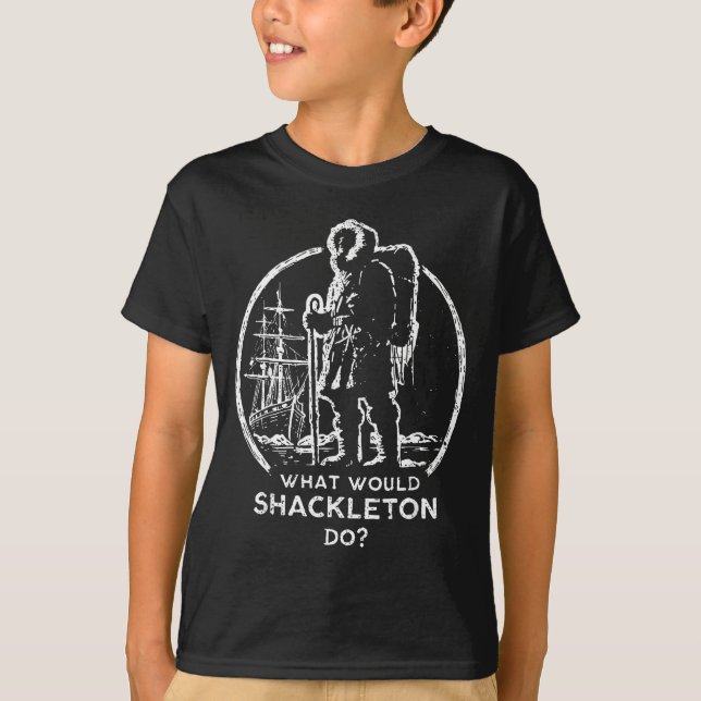 Gör Shackleton Ledarskaps Energi Managers Retro T Shirt (Framsida)