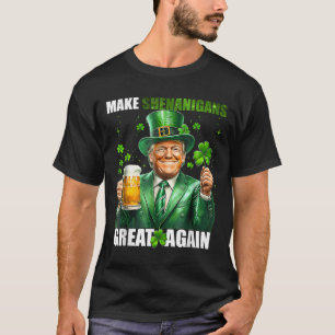 Gör Shenanigans Underbar igen Donald Trump St Patr T Shirt