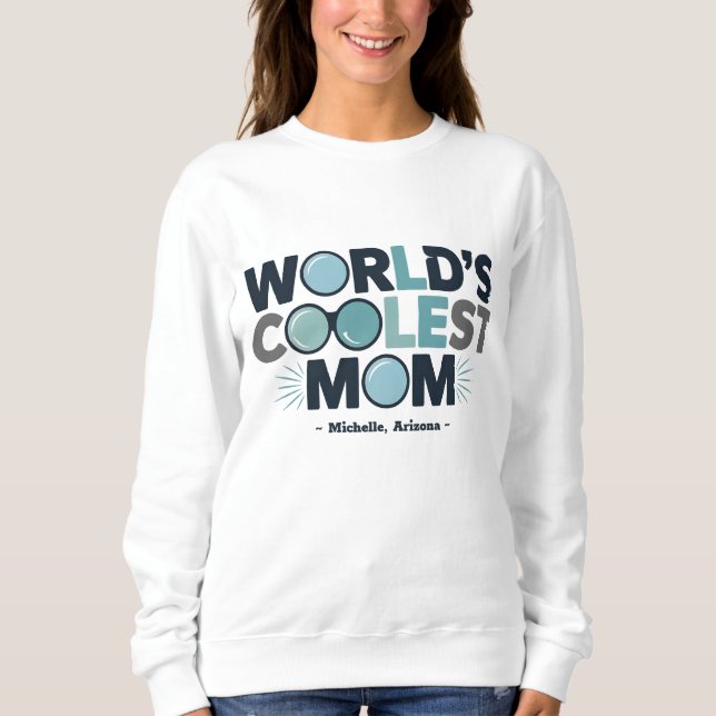 Gör sin sjömil med Personligen "Coola Mamma" T Shirt (Framsida)
