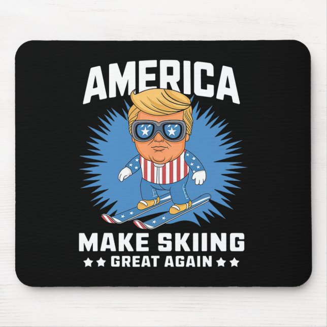Gör Skiing Underbart igen - Lusnyj Donald Trump Sk Musmatta (Framsidan)