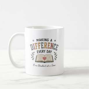 Gör skillnad varje dag Skollärarpresent Kaffemugg
