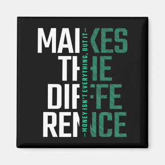 Gör skillnaden - typografi Motivering Magnet