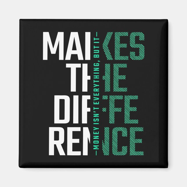 Gör skillnaden - typografi Motivering Magnet (Framsidan)
