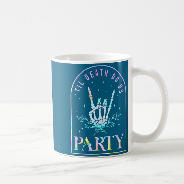 Gör skjorta till döden oss party skelett kaffemugg (Höger)